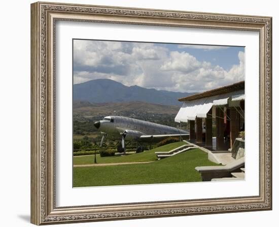 Restaurant with Old Dc3 in the Garden, Oaxaca, Mexico, North America-R H Productions-Framed Photographic Print