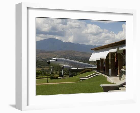 Restaurant with Old Dc3 in the Garden, Oaxaca, Mexico, North America-R H Productions-Framed Photographic Print