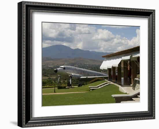 Restaurant with Old Dc3 in the Garden, Oaxaca, Mexico, North America-R H Productions-Framed Photographic Print