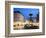 Restaurants and Fountain at Dusk, Armagertorv, Copenhagen, Denmark, Scandinavia, Europe-Frank Fell-Framed Photographic Print