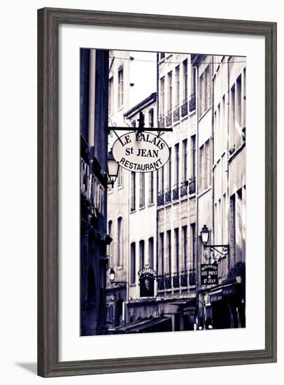 Restaurants and Galleries in Old Town Vieux Lyon, France-Russ Bishop-Framed Photographic Print