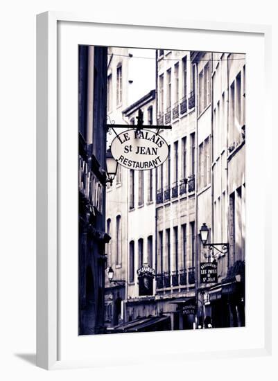 Restaurants and Galleries in Old Town Vieux Lyon, France-Russ Bishop-Framed Photographic Print