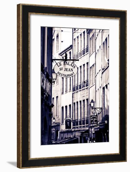 Restaurants and Galleries in Old Town Vieux Lyon, France-Russ Bishop-Framed Photographic Print