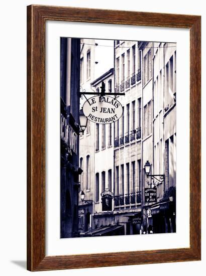 Restaurants and Galleries in Old Town Vieux Lyon, France-Russ Bishop-Framed Photographic Print