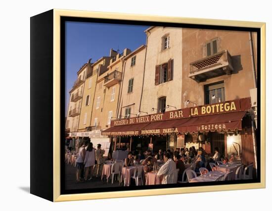 Restaurants Around the Harbour, St. Tropez, Var, Cote d'Azur, Provence, France-Ken Gillham-Framed Premier Image Canvas