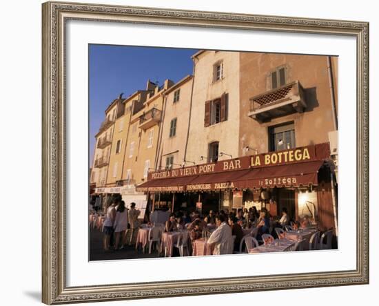 Restaurants Around the Harbour, St. Tropez, Var, Cote d'Azur, Provence, France-Ken Gillham-Framed Photographic Print