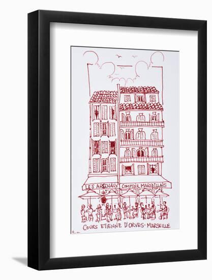 Restaurants in Cours d'Estienne D'Orves, Marseille, France-Richard Lawrence-Framed Photographic Print