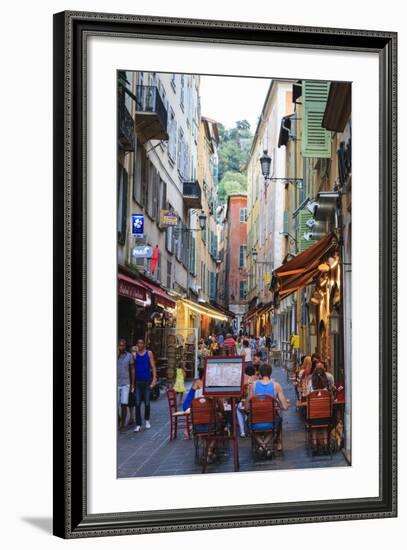 Restaurants in the Old Town-Amanda Hall-Framed Photographic Print