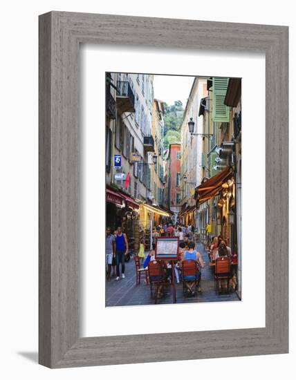 Restaurants in the Old Town-Amanda Hall-Framed Photographic Print