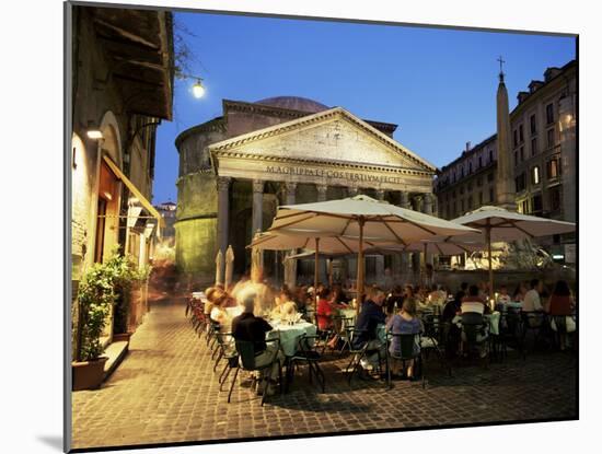 Restaurants Near the Ancient Pantheon in the Evening, Rome, Lazio, Italy-Gavin Hellier-Mounted Photographic Print