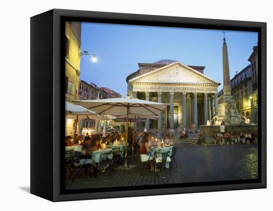 Restaurants Under the Ancient Pantheon in the Evening, Rome, Italy-Gavin Hellier-Framed Premier Image Canvas