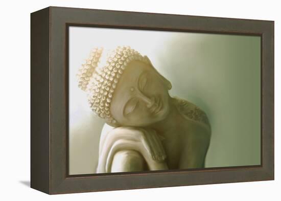 Resting Buddha I-Christine Ganz-Framed Stretched Canvas