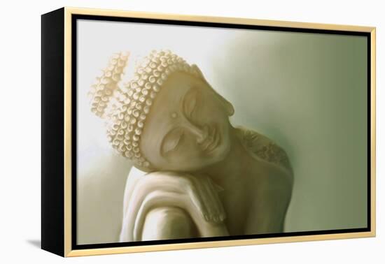 Resting Buddha I-Christine Ganz-Framed Stretched Canvas