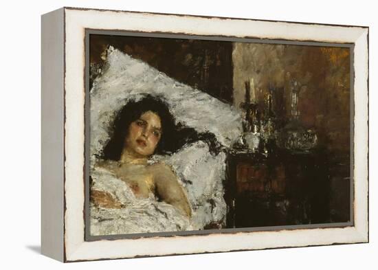 Resting, C.1887-Antonio Mancini-Framed Premier Image Canvas