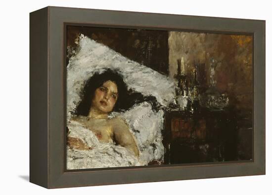 Resting, C.1887-Antonio Mancini-Framed Premier Image Canvas