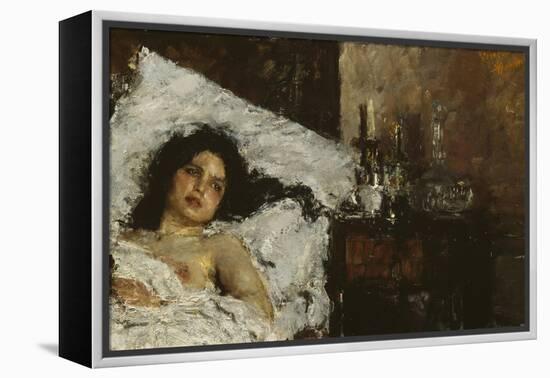 Resting, C.1887-Antonio Mancini-Framed Premier Image Canvas