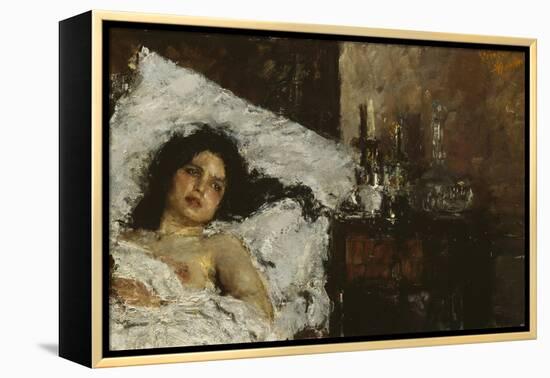 Resting, C.1887-Antonio Mancini-Framed Premier Image Canvas