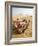 Resting Camels Gaze Across the Desert Sands of Giza, Cairo, Egypt-Dave Bartruff-Framed Photographic Print