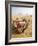 Resting Camels Gaze Across the Desert Sands of Giza, Cairo, Egypt-Dave Bartruff-Framed Photographic Print