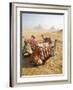 Resting Camels Gaze Across the Desert Sands of Giza, Cairo, Egypt-Dave Bartruff-Framed Photographic Print