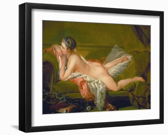 Resting Girl (Louise O'Murphy), 1752-François Boucher-Framed Giclee Print