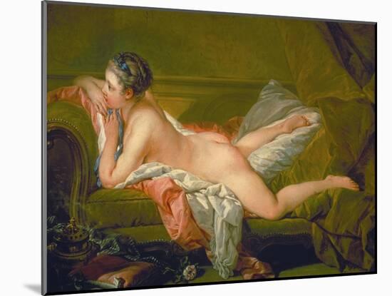 Resting Girl (Louise O'Murphy), 1752-François Boucher-Mounted Giclee Print