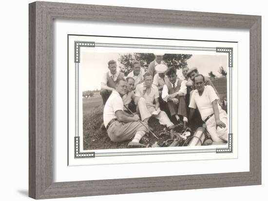 Resting Golfers-null-Framed Art Print