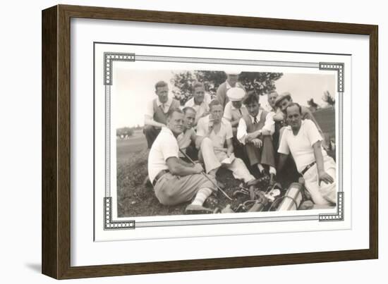 Resting Golfers-null-Framed Art Print