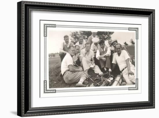 Resting Golfers-null-Framed Art Print