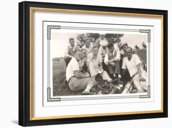 Resting Golfers-null-Framed Art Print