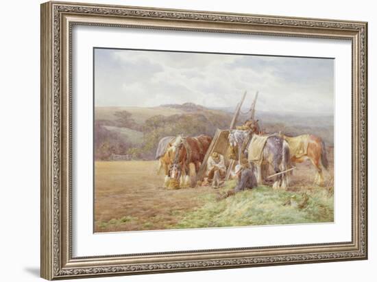 Resting in the Field-Charles James Adams-Framed Giclee Print