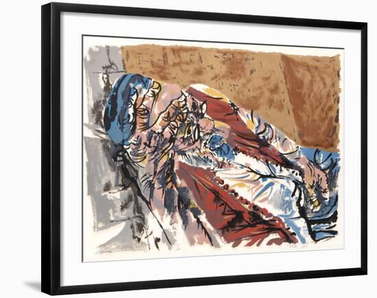 Resting Man from People in Israel-Moshe Gat-Framed Limited Edition