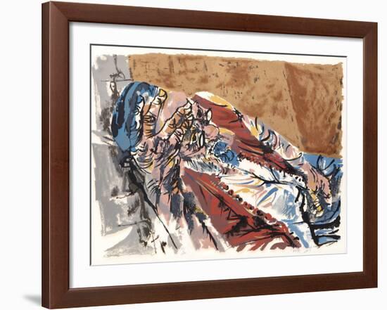 Resting Man from People in Israel-Moshe Gat-Framed Limited Edition