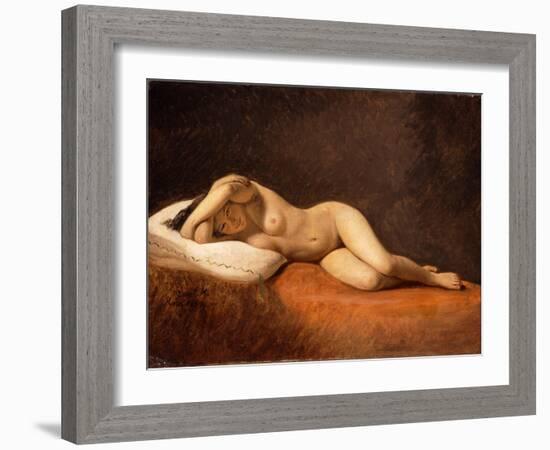 Resting Model, 1839-Constantin Hansen-Framed Giclee Print