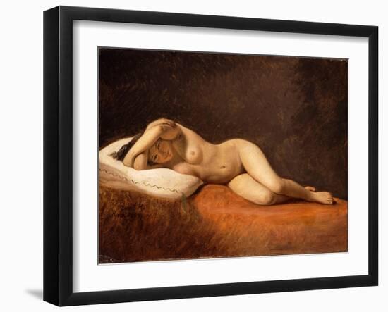 Resting Model, 1839-Constantin Hansen-Framed Giclee Print