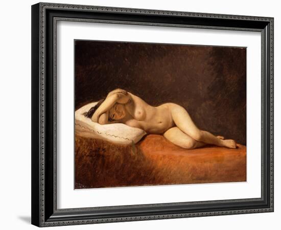 Resting Model, 1839-Constantin Hansen-Framed Giclee Print