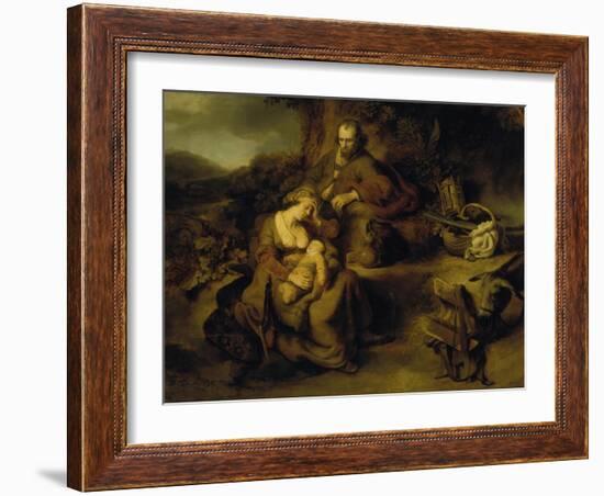 Resting on the Flight to Egypt, 1644-Ferdinand Bol-Framed Giclee Print