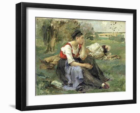 Resting Peasants, 1877-Jules Bastien-Lepage-Framed Giclee Print