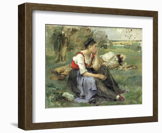 Resting Peasants, 1877-Jules Bastien-Lepage-Framed Giclee Print