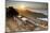 Resting Place Near Terxeira, Stone Bank, Sunset, Madeira, Portugal-Rainer Mirau-Mounted Photographic Print