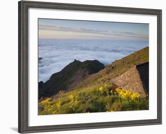 Resting Place with Terxeira, Sea of Clouds, Madeira, Portugal-Rainer Mirau-Framed Photographic Print