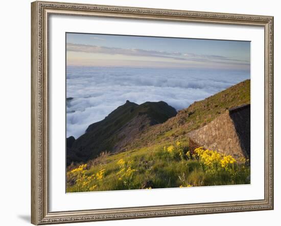 Resting Place with Terxeira, Sea of Clouds, Madeira, Portugal-Rainer Mirau-Framed Photographic Print