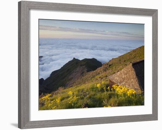 Resting Place with Terxeira, Sea of Clouds, Madeira, Portugal-Rainer Mirau-Framed Photographic Print