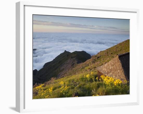 Resting Place with Terxeira, Sea of Clouds, Madeira, Portugal-Rainer Mirau-Framed Photographic Print