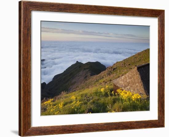 Resting Place with Terxeira, Sea of Clouds, Madeira, Portugal-Rainer Mirau-Framed Photographic Print