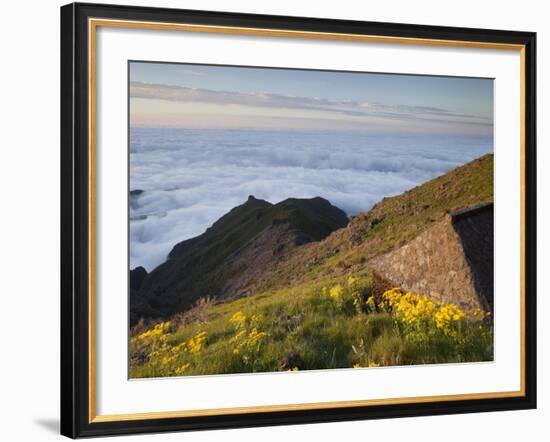 Resting Place with Terxeira, Sea of Clouds, Madeira, Portugal-Rainer Mirau-Framed Photographic Print