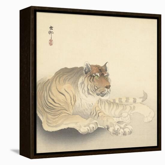 Resting Tiger and Matsuki Heikichi, C. 1900-30-Ohara Koson-Framed Stretched Canvas
