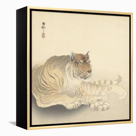 Resting Tiger and Matsuki Heikichi, C. 1900-30-Ohara Koson-Framed Stretched Canvas