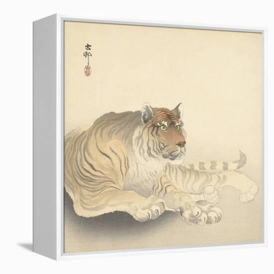 Resting Tiger and Matsuki Heikichi, C. 1900-30-Ohara Koson-Framed Stretched Canvas