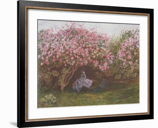 Resting Under the Lilac-Claude Monet-Framed Collectable Print